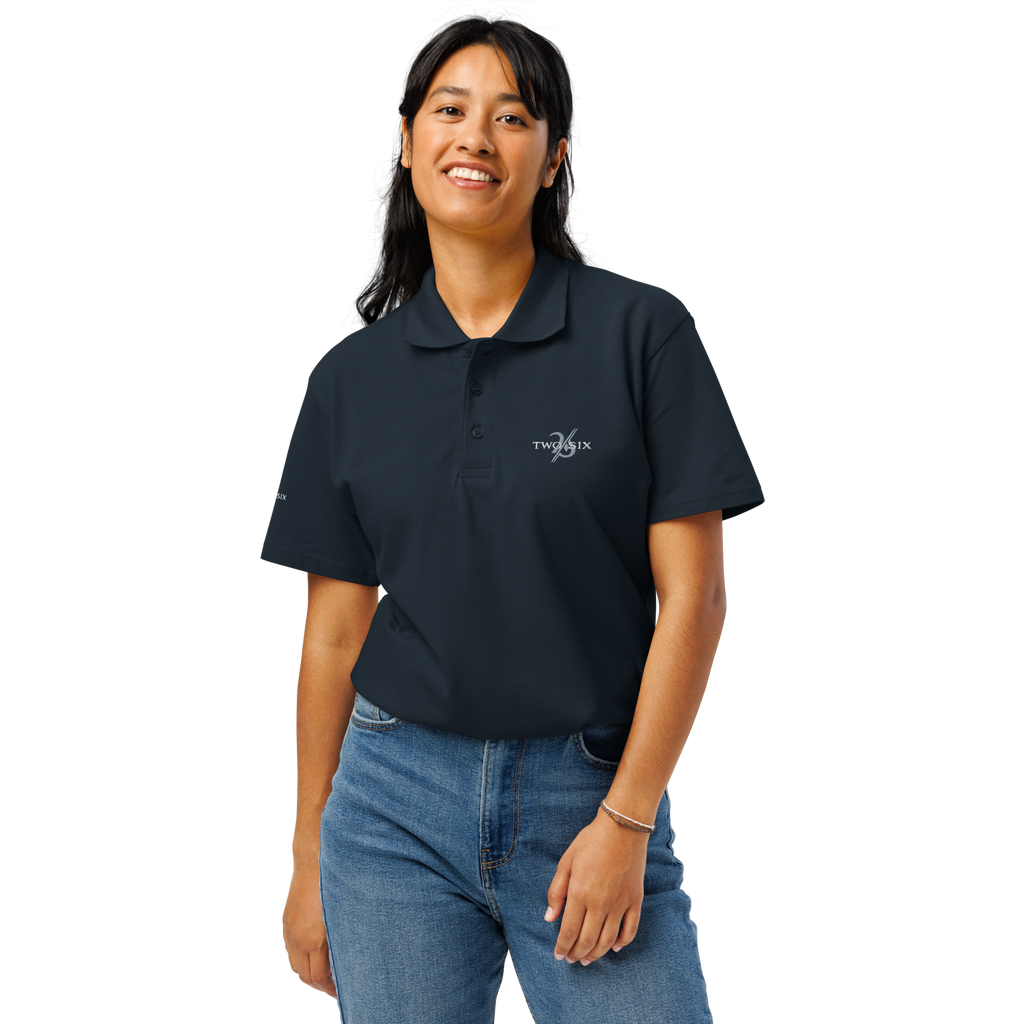Womens pique polo shirt
