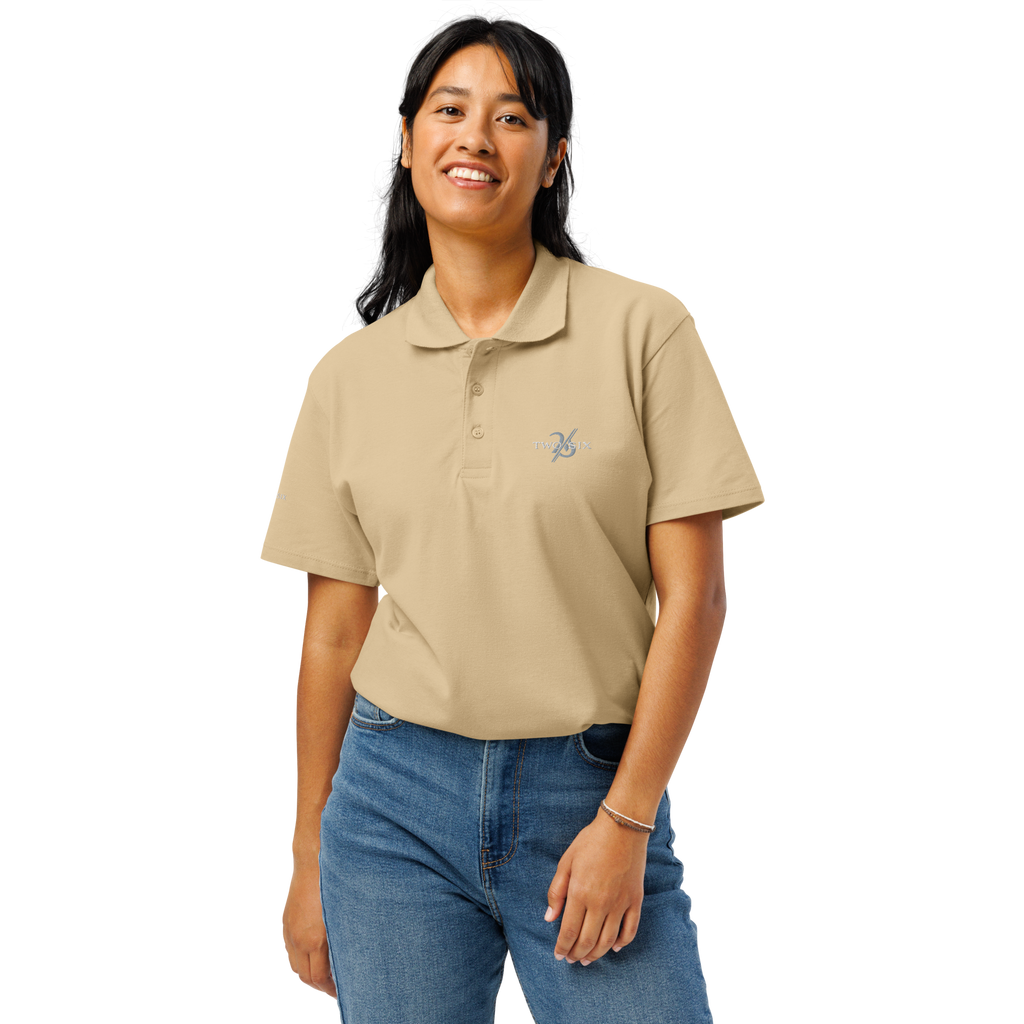 Womens pique polo shirt